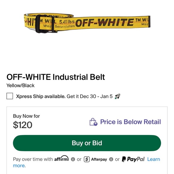 Authentic Off White Belt - Picture 4 of 4